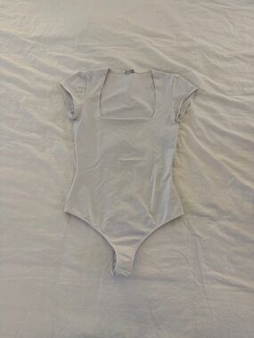 Free People Square Neck Short Sleeve Bodysuit